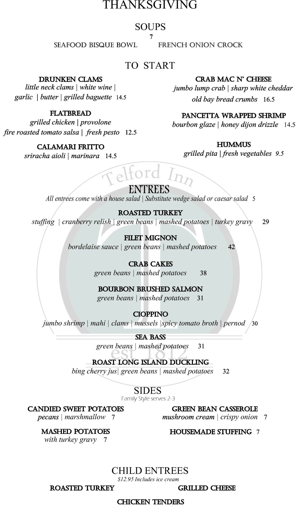 Dining The Telford Inn